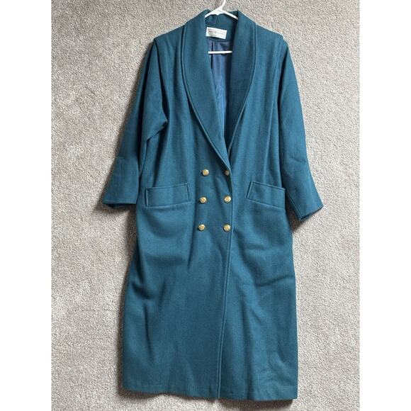 Maggie Lawrence Overcoat Women Large 80s Vintage Double Breasted Academia - Picture 1 of 11